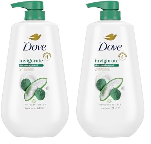 Dove Body Wash Deep Moisture for 24hr Lotion-Soft Skin Moisture Moisturizing Skin Cleanser with No Sulfates No Parabens 30.6 oz