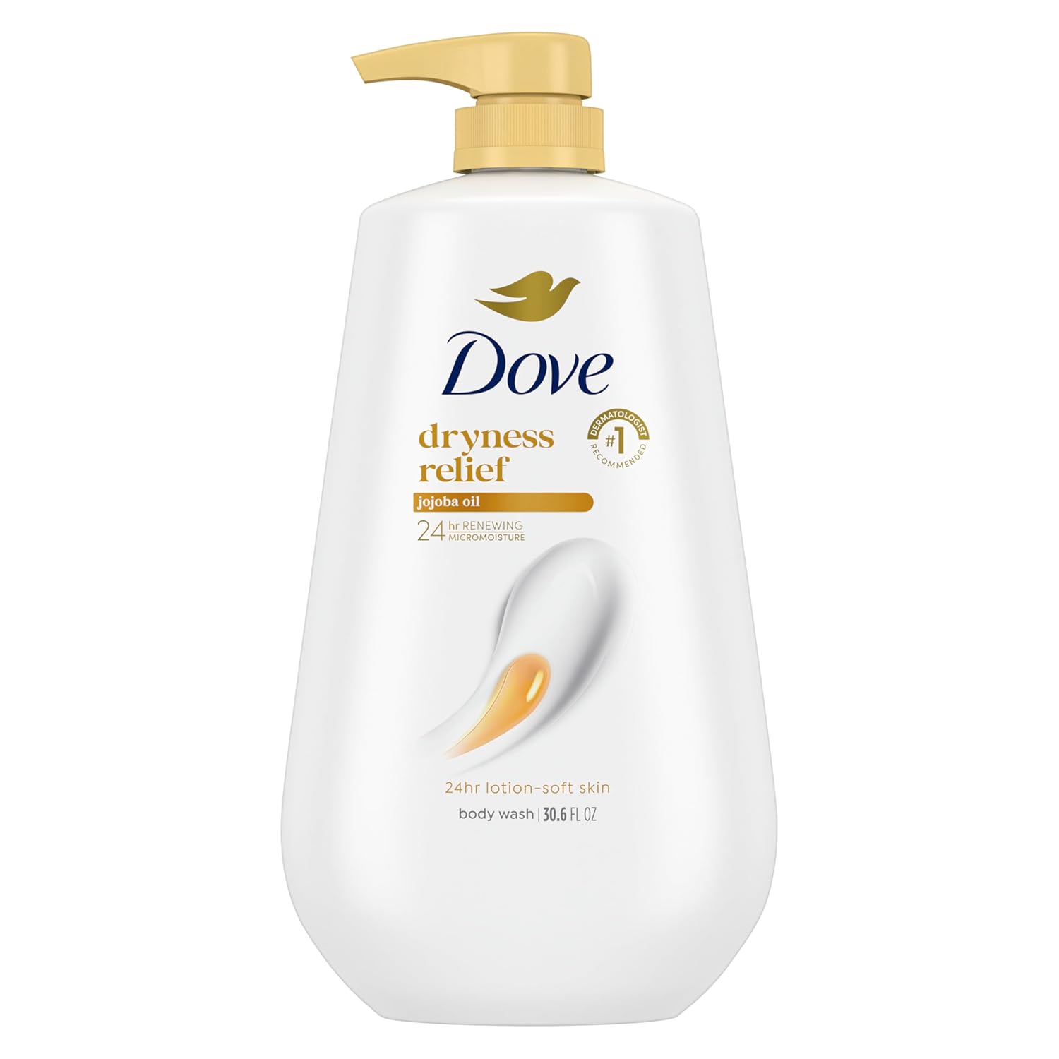 Dove Body Wash Deep Moisture for 24hr Lotion-Soft Skin Moisture Moisturizing Skin Cleanser with No Sulfates No Parabens 30.6 oz