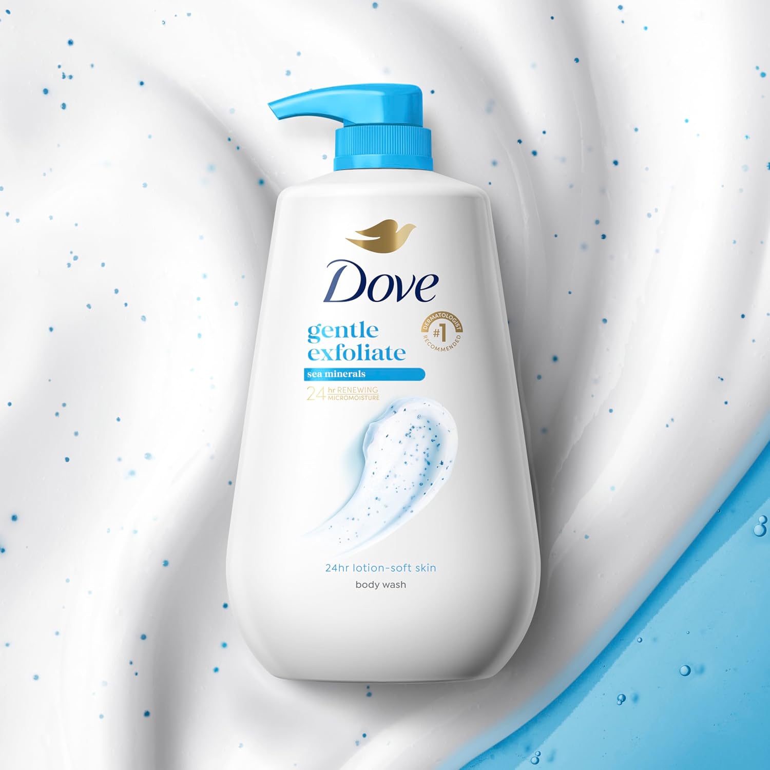 Dove Body Wash Deep Moisture for 24hr Lotion-Soft Skin Moisture Moisturizing Skin Cleanser with No Sulfates No Parabens 30.6 oz