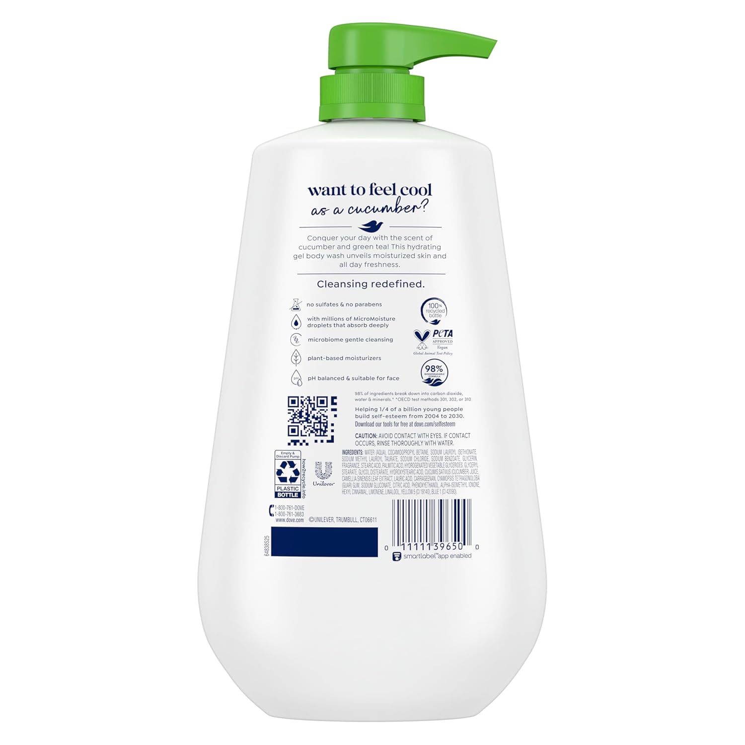 Dove Body Wash Deep Moisture for 24hr Lotion-Soft Skin Moisture Moisturizing Skin Cleanser with No Sulfates No Parabens 30.6 oz