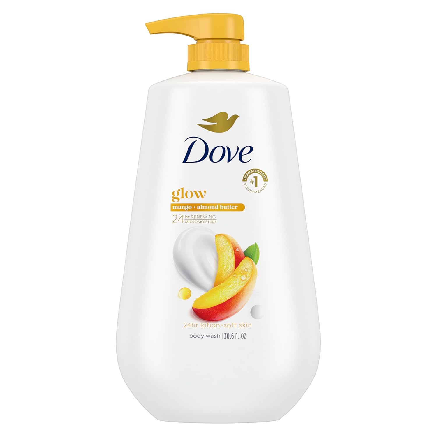 Dove Body Wash Deep Moisture for 24hr Lotion-Soft Skin Moisture Moisturizing Skin Cleanser with No Sulfates No Parabens 30.6 oz
