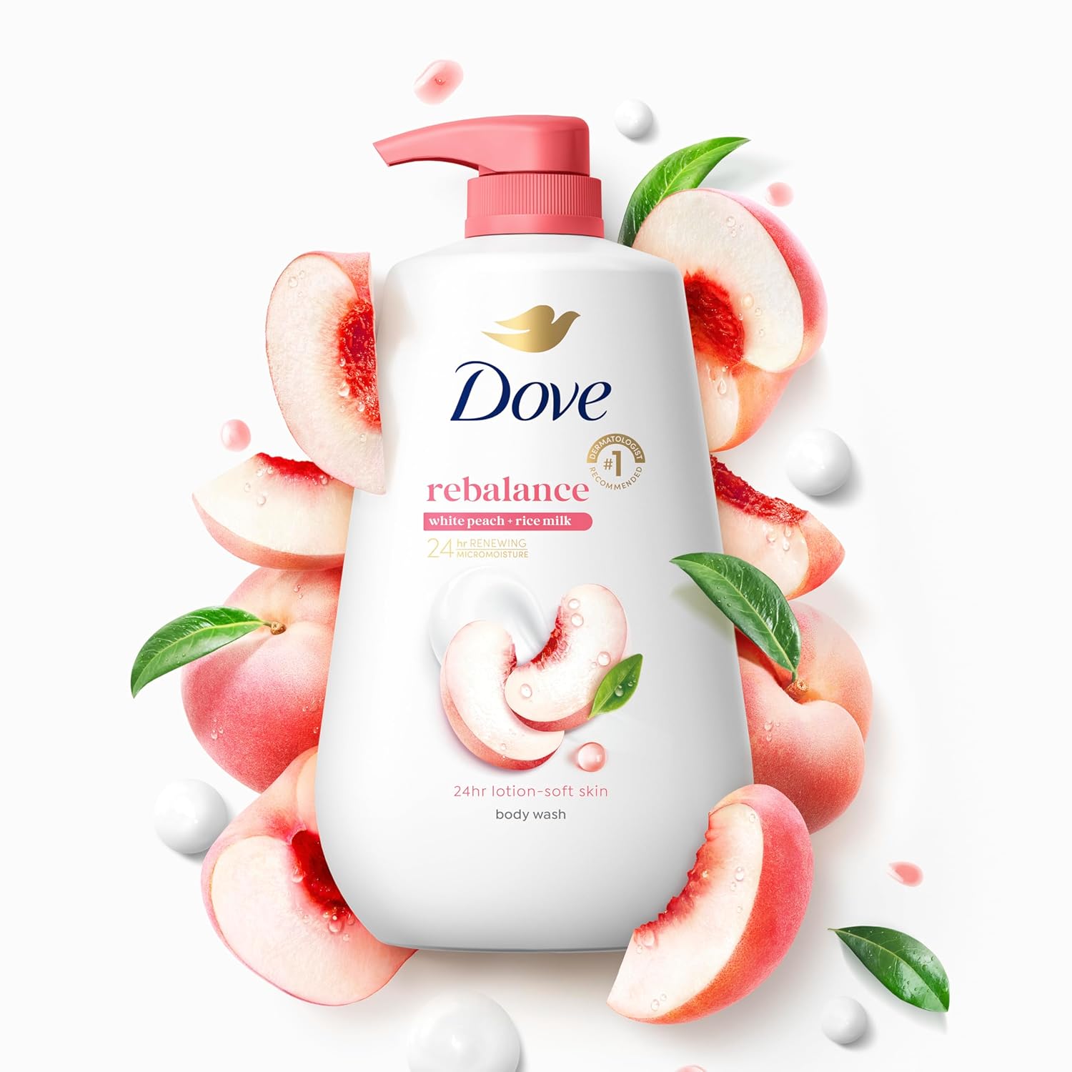 Dove Body Wash Deep Moisture for 24hr Lotion-Soft Skin Moisture Moisturizing Skin Cleanser with No Sulfates No Parabens 30.6 oz