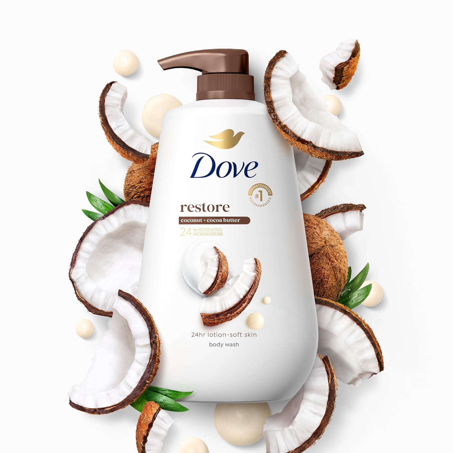 Dove Body Wash Deep Moisture for 24hr Lotion-Soft Skin Moisture Moisturizing Skin Cleanser with No Sulfates No Parabens 30.6 oz
