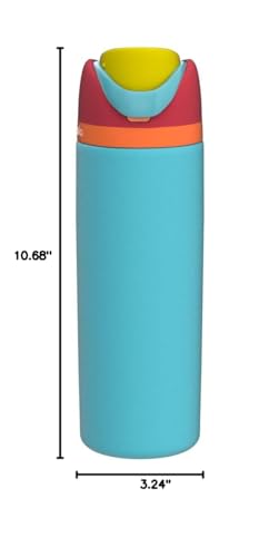 Owala Kids FreeSip Insulated Stainless Steel Water Bottle with Straw for Sports, Travel, and School, BPA-Free Sports Water Bottle, 16 oz, Celestial Sphere