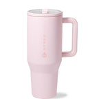 HydroJug Traveler - 40 oz Water Bottle with Handle & Flip Straw - Fits in Cup Holder, Leak Resistant Tumbler-Reusable Insulated Stainless Steel & Rubber Base - Gifts for Women & Men, Cape Cod