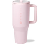 HydroJug Traveler - 40 oz Water Bottle with Handle & Flip Straw - Fits in Cup Holder, Leak Resistant Tumbler-Reusable Insulated Stainless Steel & Rubber Base - Gifts for Women & Men, Cape Cod