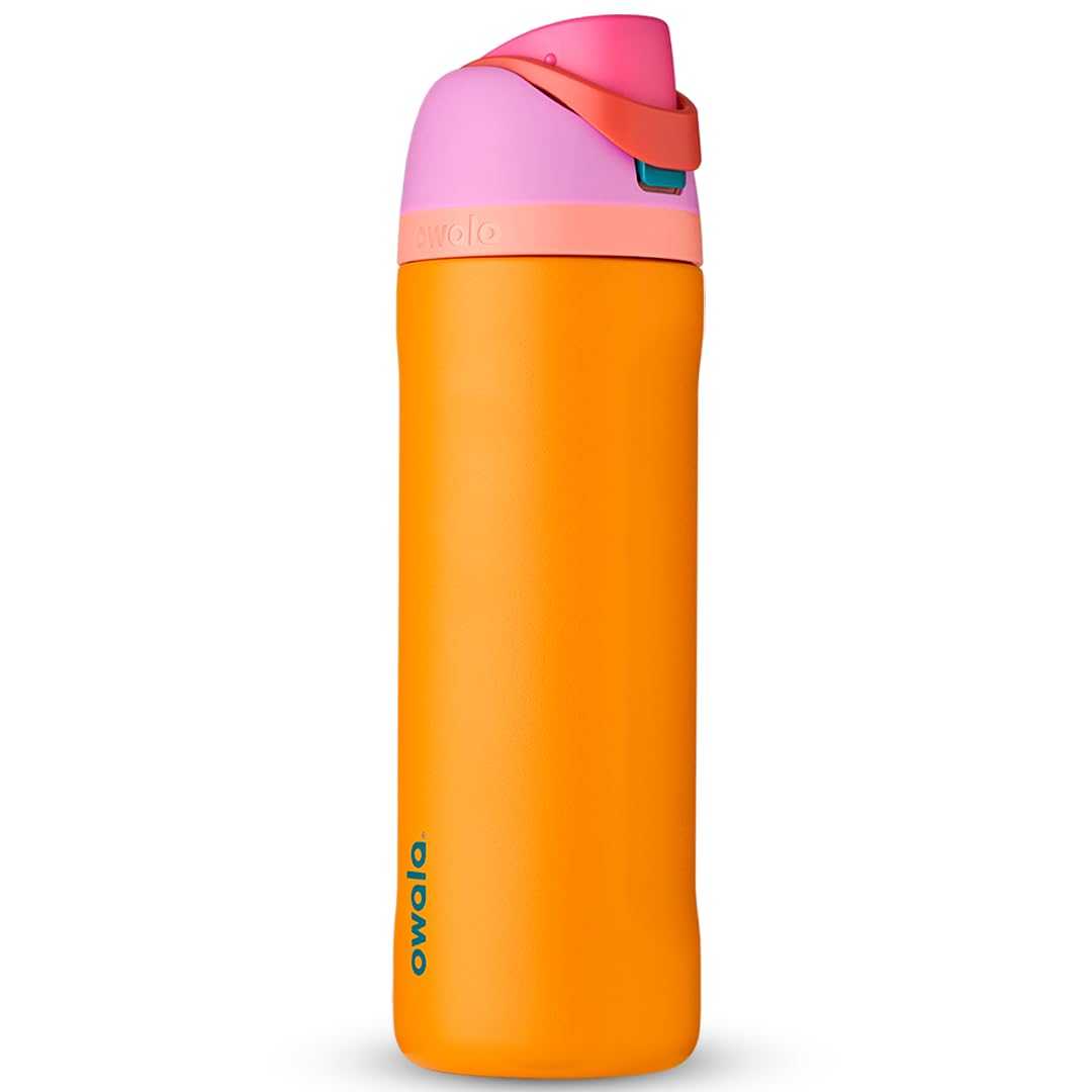 Owala Kids FreeSip Insulated Stainless Steel Water Bottle with Straw for Sports, Travel, and School, BPA-Free Sports Water Bottle, 16 oz, Celestial Sphere