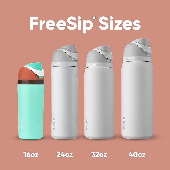 Owala Kids FreeSip Insulated Stainless Steel Water Bottle with Straw for Sports, Travel, and School, BPA-Free Sports Water Bottle, 16 oz, Celestial Sphere