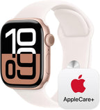 Apple Watch Series 10 [GPS 42mm case] Smartwatch with Rose Gold Aluminium Case with Light Blush Sport Band - S/M. Fitness Tracker, ECG App, Always-On Retina Display, Water Resistant