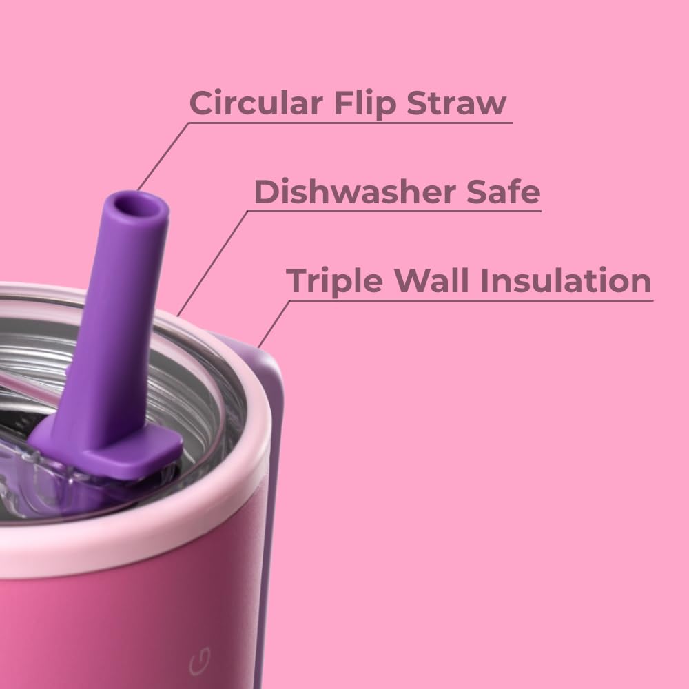 HydroJug Traveler - 40 oz Water Bottle with Handle & Flip Straw - Fits in Cup Holder, Leak Resistant Tumbler-Reusable Insulated Stainless Steel & Rubber Base - Gifts for Women & Men, Cape Cod
