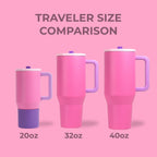HydroJug Traveler - 40 oz Water Bottle with Handle & Flip Straw - Fits in Cup Holder, Leak Resistant Tumbler-Reusable Insulated Stainless Steel & Rubber Base - Gifts for Women & Men, Cape Cod