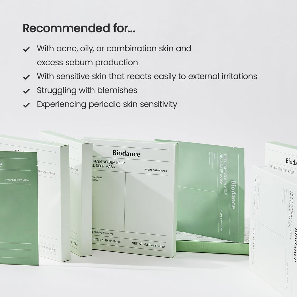 BIODANCE Bio-Collagen Real Deep Mask, Hydrating Overnight Hydrogel Mask, Pore Minimizing, Elasticity Improvement, 34g x4ea