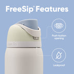 Owala Kids FreeSip Insulated Stainless Steel Water Bottle with Straw for Sports, Travel, and School, BPA-Free Sports Water Bottle, 16 oz, Celestial Sphere