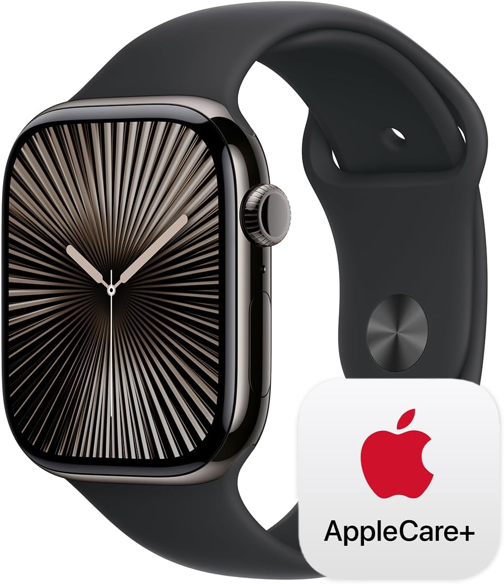 Apple Watch Series 10 [GPS 42mm case] Smartwatch with Rose Gold Aluminium Case with Light Blush Sport Band - S/M. Fitness Tracker, ECG App, Always-On Retina Display, Water Resistant