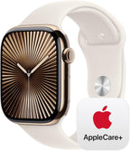 Apple Watch Series 10 [GPS 42mm case] Smartwatch with Rose Gold Aluminium Case with Light Blush Sport Band - S/M. Fitness Tracker, ECG App, Always-On Retina Display, Water Resistant