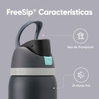 Owala Kids FreeSip Insulated Stainless Steel Water Bottle with Straw for Sports, Travel, and School, BPA-Free Sports Water Bottle, 16 oz, Celestial Sphere