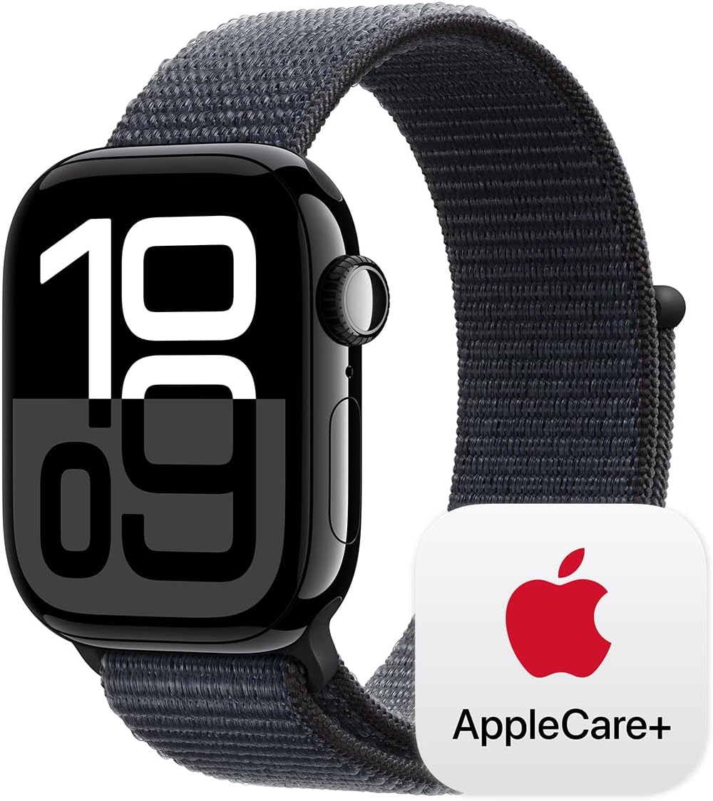 Apple Watch Series 10 [GPS 42mm case] Smartwatch with Rose Gold Aluminium Case with Light Blush Sport Band - S/M. Fitness Tracker, ECG App, Always-On Retina Display, Water Resistant