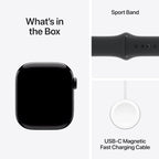 Apple Watch Series 10 [GPS 42mm case] Smartwatch with Rose Gold Aluminium Case with Light Blush Sport Band - S/M. Fitness Tracker, ECG App, Always-On Retina Display, Water Resistant