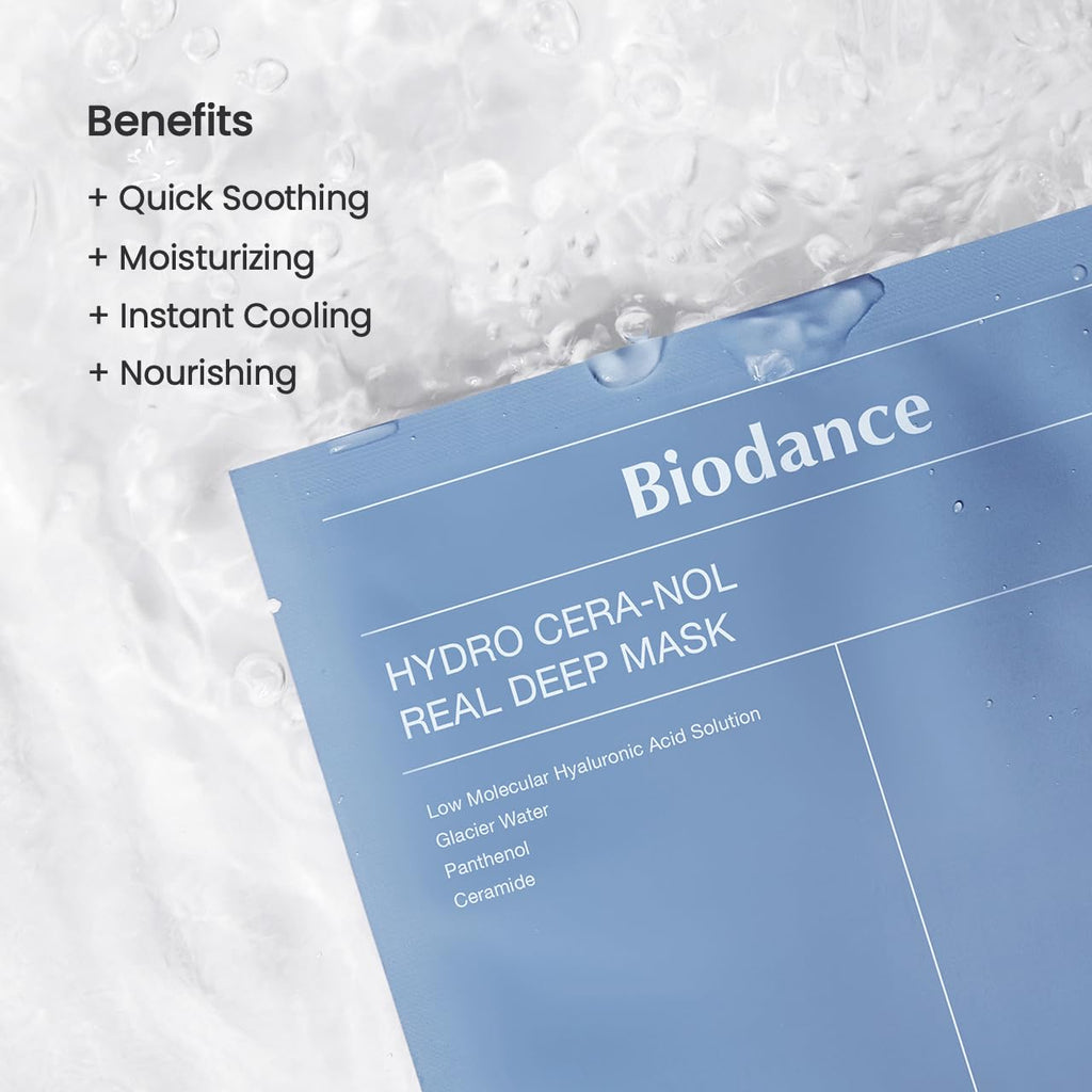 BIODANCE Bio-Collagen Real Deep Mask, Hydrating Overnight Hydrogel Mask, Pore Minimizing, Elasticity Improvement, 34g x4ea