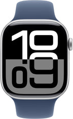 Apple Watch Series 10 [GPS 42mm case] Smartwatch with Rose Gold Aluminium Case with Light Blush Sport Band - S/M. Fitness Tracker, ECG App, Always-On Retina Display, Water Resistant