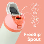 Owala Kids FreeSip Insulated Stainless Steel Water Bottle with Straw for Sports, Travel, and School, BPA-Free Sports Water Bottle, 16 oz, Celestial Sphere