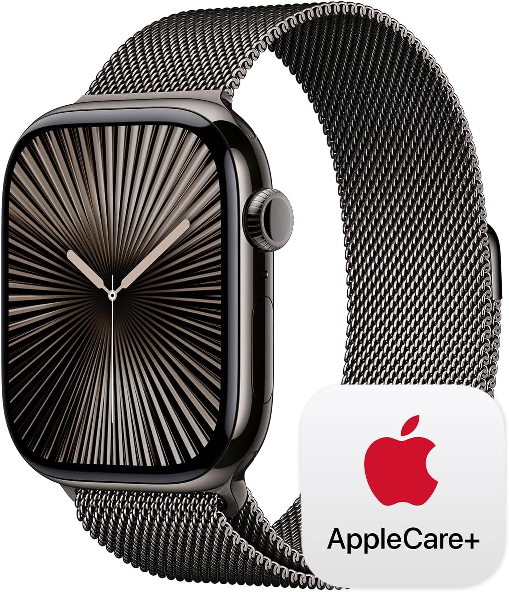 Apple Watch Series 10 [GPS 42mm case] Smartwatch with Rose Gold Aluminium Case with Light Blush Sport Band - S/M. Fitness Tracker, ECG App, Always-On Retina Display, Water Resistant