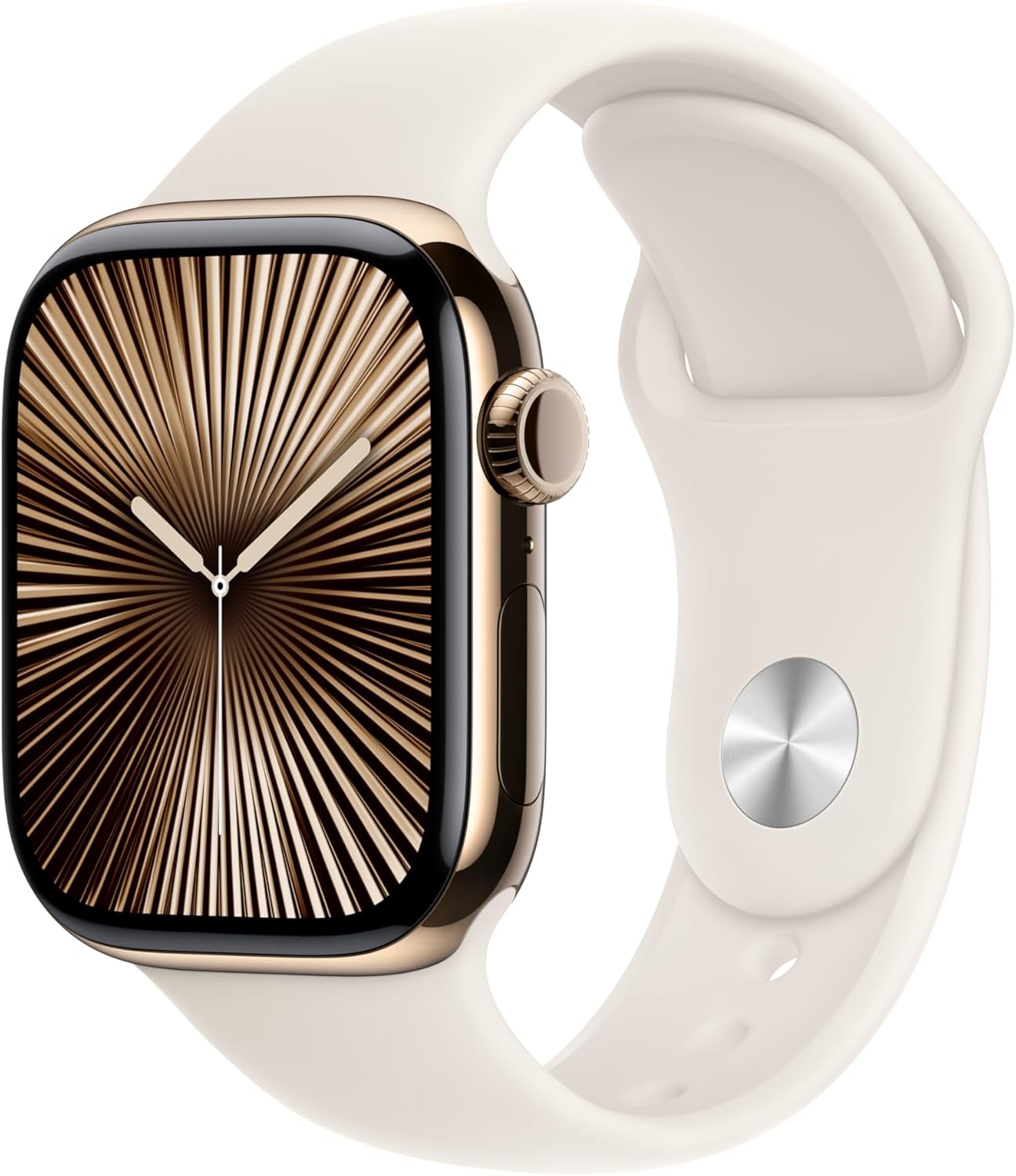 Apple Watch Series 10 [GPS 42mm case] Smartwatch with Rose Gold Aluminium Case with Light Blush Sport Band - S/M. Fitness Tracker, ECG App, Always-On Retina Display, Water Resistant