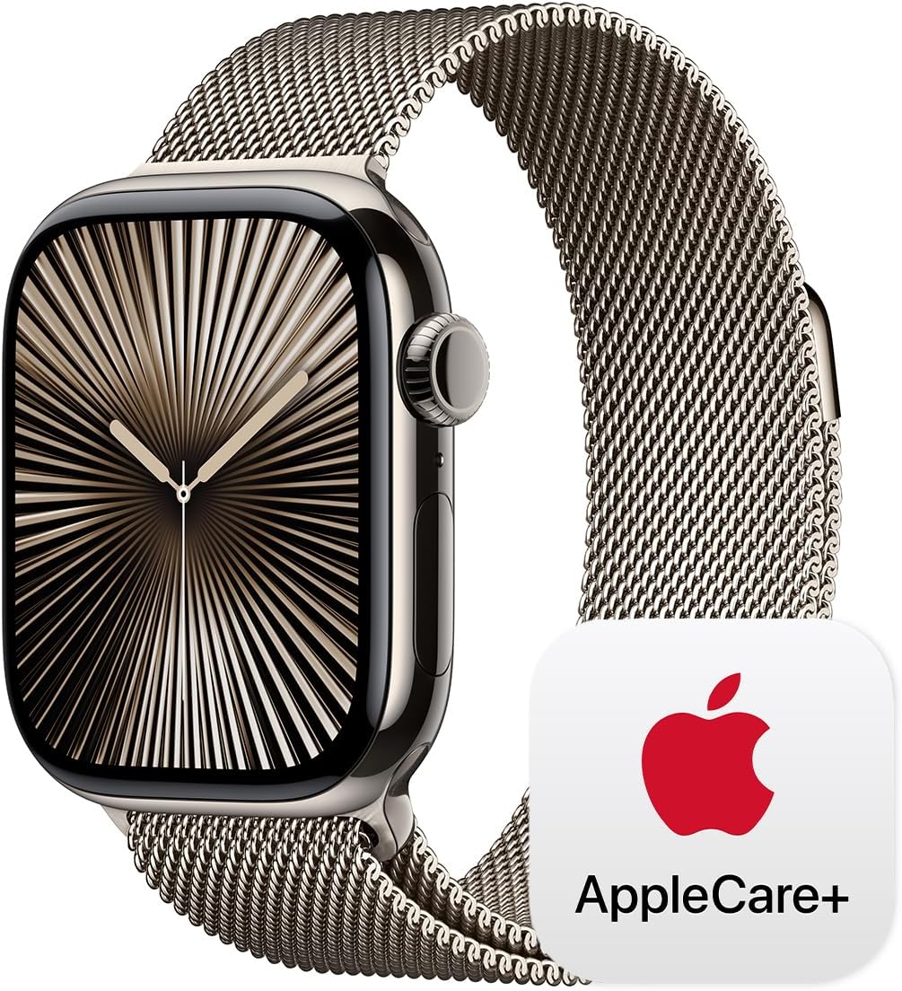 Apple Watch Series 10 [GPS 42mm case] Smartwatch with Rose Gold Aluminium Case with Light Blush Sport Band - S/M. Fitness Tracker, ECG App, Always-On Retina Display, Water Resistant