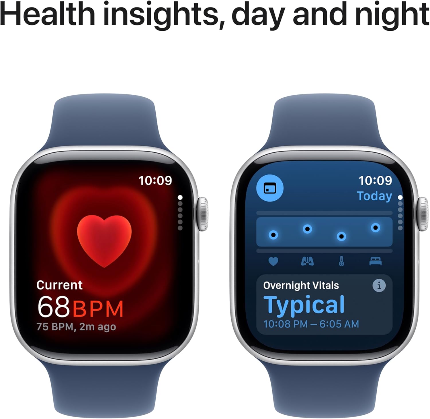 Apple Watch Series 10 [GPS 42mm case] Smartwatch with Rose Gold Aluminium Case with Light Blush Sport Band - S/M. Fitness Tracker, ECG App, Always-On Retina Display, Water Resistant