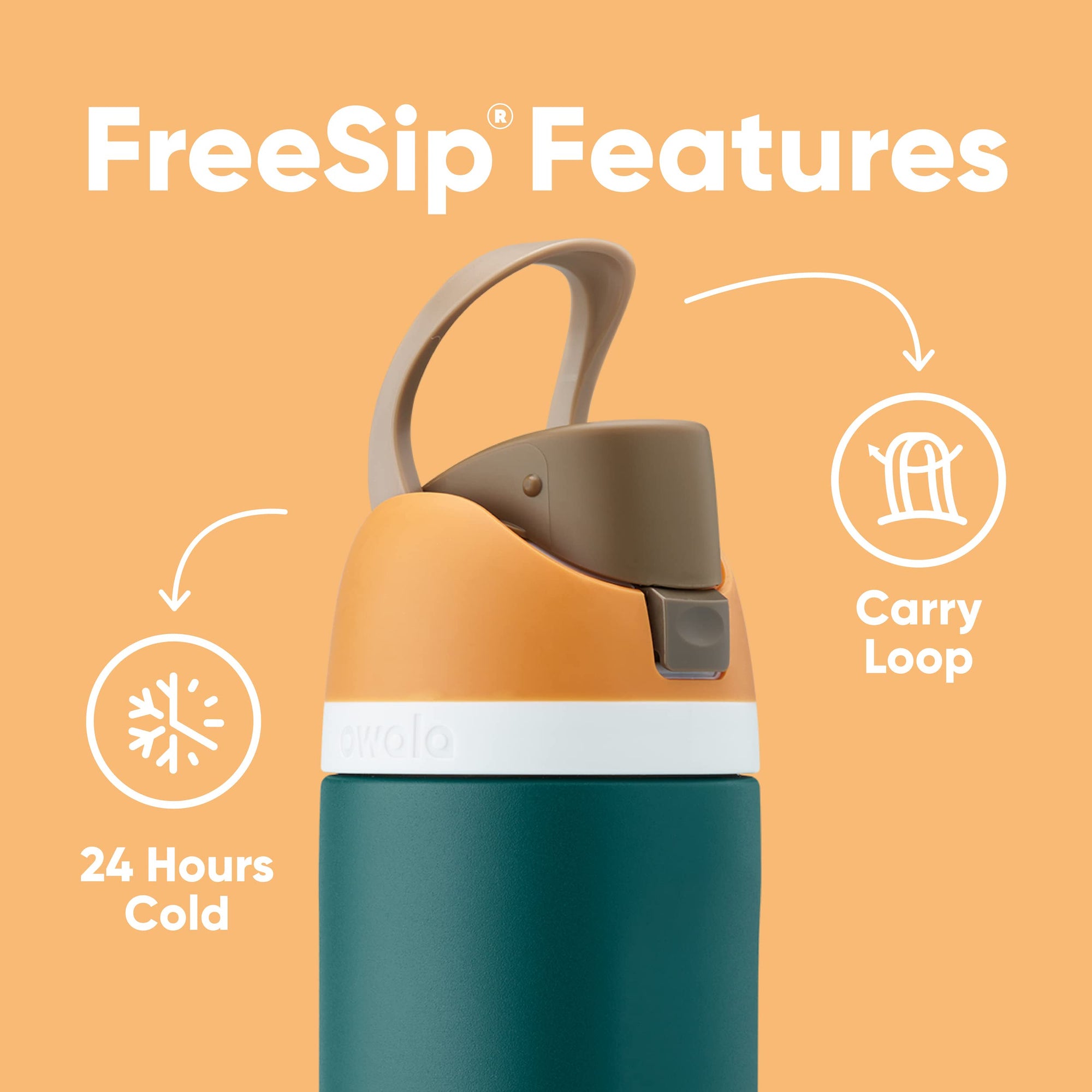 Owala Kids FreeSip Insulated Stainless Steel Water Bottle with Straw for Sports, Travel, and School, BPA-Free Sports Water Bottle, 16 oz, Celestial Sphere
