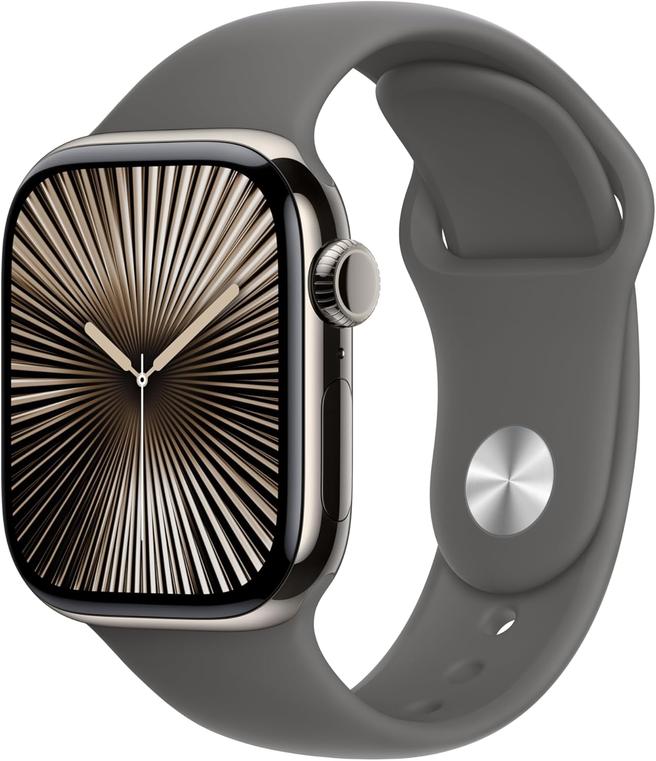 Apple Watch Series 10 [GPS 42mm case] Smartwatch with Rose Gold Aluminium Case with Light Blush Sport Band - S/M. Fitness Tracker, ECG App, Always-On Retina Display, Water Resistant