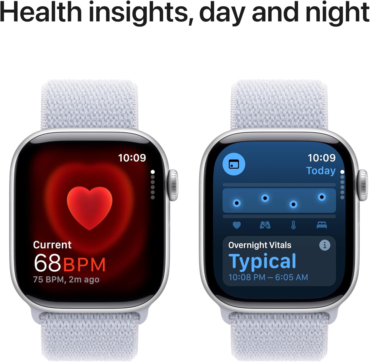 Apple Watch Series 10 [GPS 42mm case] Smartwatch with Rose Gold Aluminium Case with Light Blush Sport Band - S/M. Fitness Tracker, ECG App, Always-On Retina Display, Water Resistant