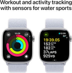 Apple Watch Series 10 [GPS 42mm case] Smartwatch with Rose Gold Aluminium Case with Light Blush Sport Band - S/M. Fitness Tracker, ECG App, Always-On Retina Display, Water Resistant