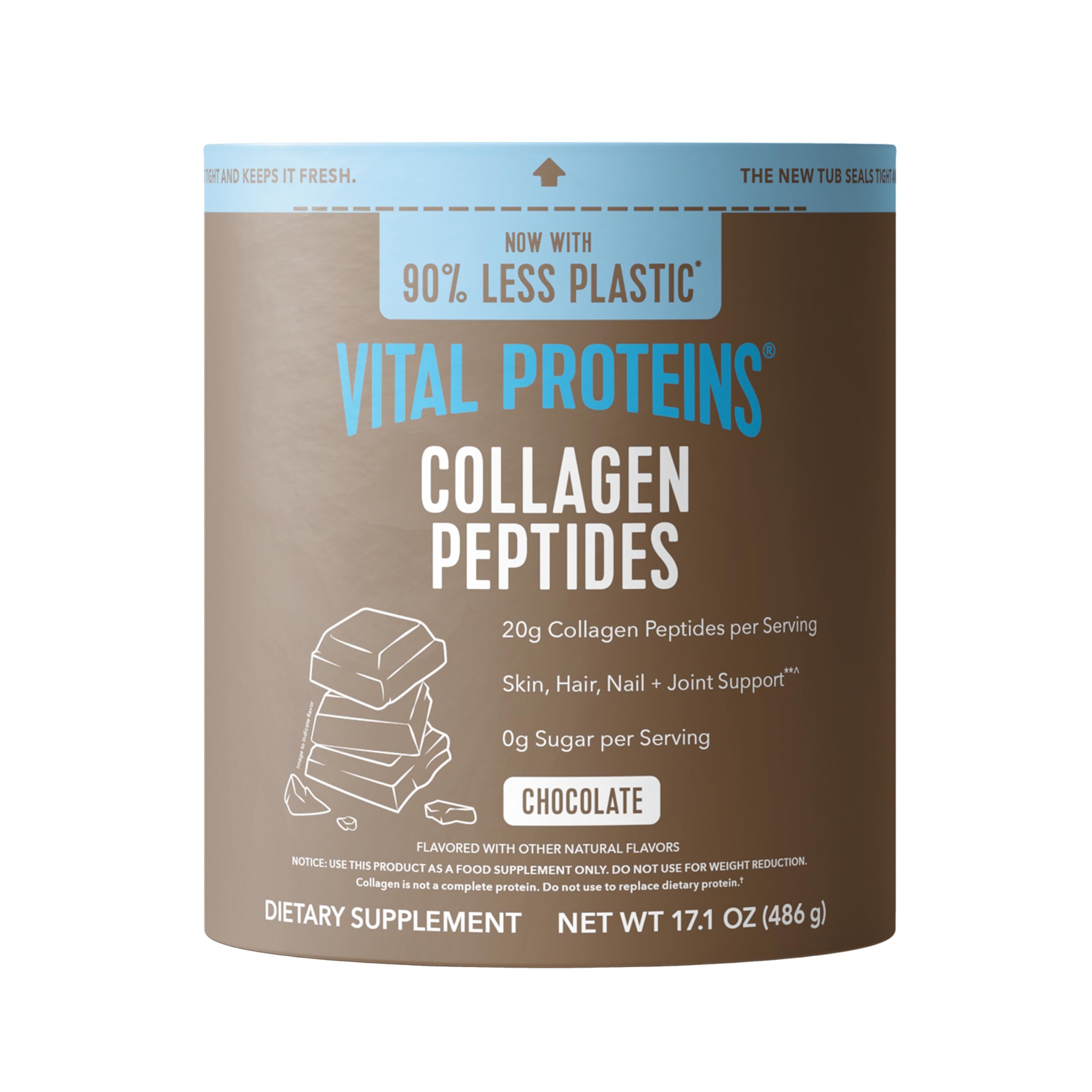 Vital Proteins Collagen Peptides Powder - Grass Fed Collagen Peptides for Hair, Nail, Skin, Bone & Joint Health, Unflavored, 27 Servings