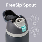 Owala Kids FreeSip Insulated Stainless Steel Water Bottle with Straw for Sports, Travel, and School, BPA-Free Sports Water Bottle, 16 oz, Celestial Sphere
