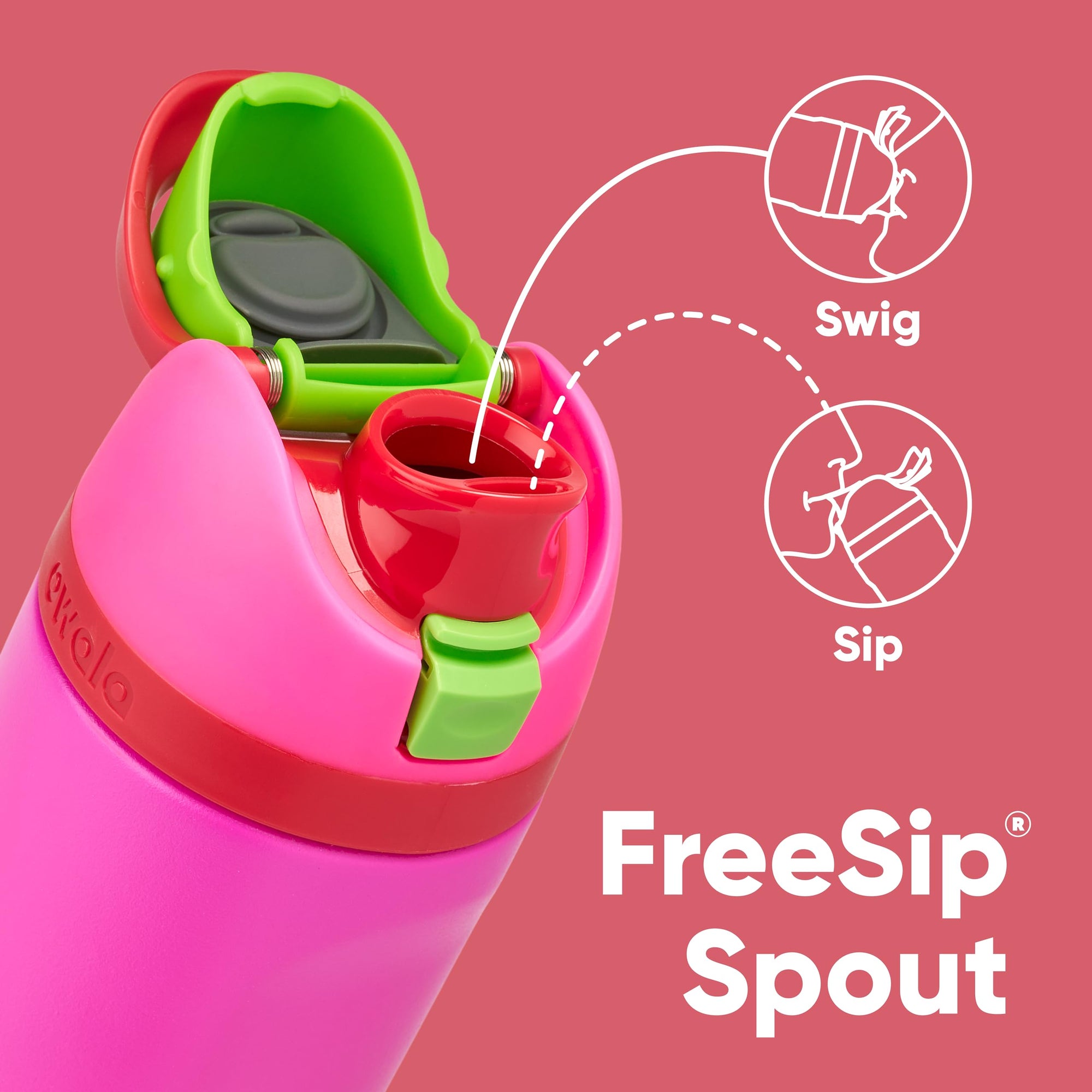 Owala Kids FreeSip Insulated Stainless Steel Water Bottle with Straw for Sports, Travel, and School, BPA-Free Sports Water Bottle, 16 oz, Celestial Sphere
