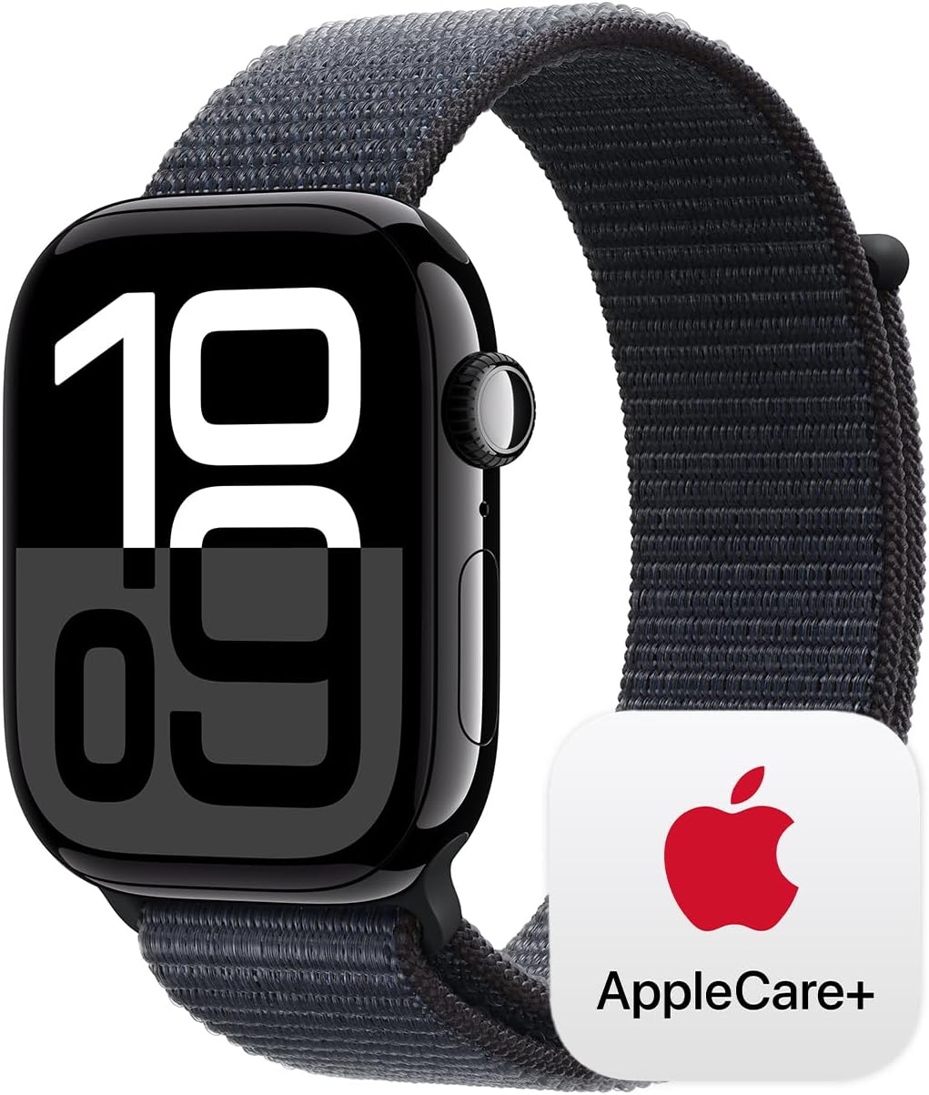 Apple Watch Series 10 [GPS 42mm case] Smartwatch with Rose Gold Aluminium Case with Light Blush Sport Band - S/M. Fitness Tracker, ECG App, Always-On Retina Display, Water Resistant