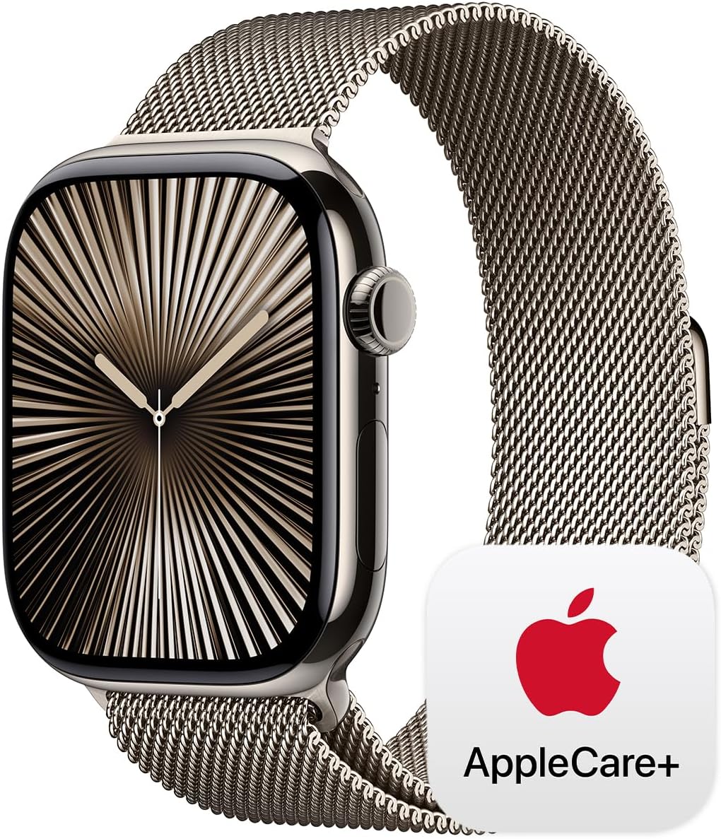 Apple Watch Series 10 [GPS 42mm case] Smartwatch with Rose Gold Aluminium Case with Light Blush Sport Band - S/M. Fitness Tracker, ECG App, Always-On Retina Display, Water Resistant