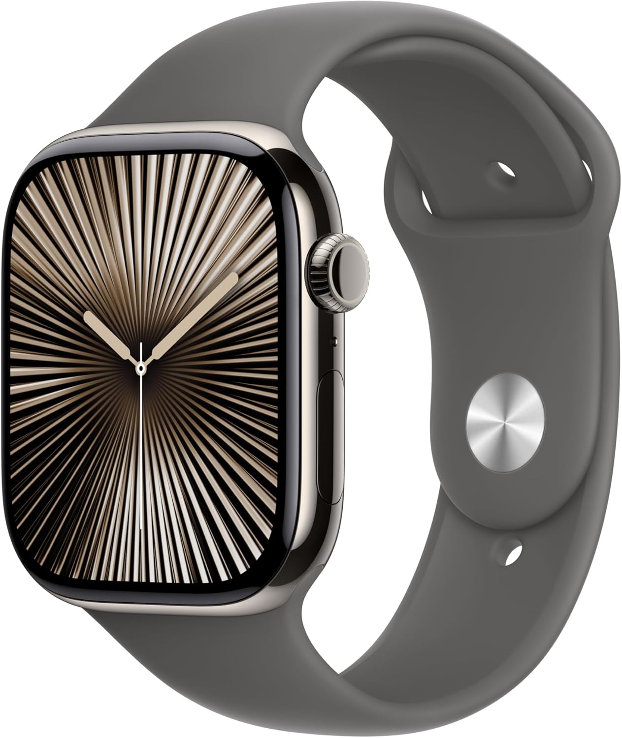 Apple Watch Series 10 [GPS 42mm case] Smartwatch with Rose Gold Aluminium Case with Light Blush Sport Band - S/M. Fitness Tracker, ECG App, Always-On Retina Display, Water Resistant
