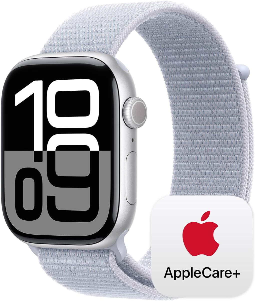 Apple Watch Series 10 [GPS 42mm case] Smartwatch with Rose Gold Aluminium Case with Light Blush Sport Band - S/M. Fitness Tracker, ECG App, Always-On Retina Display, Water Resistant