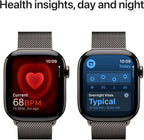 Apple Watch Series 10 [GPS 42mm case] Smartwatch with Rose Gold Aluminium Case with Light Blush Sport Band - S/M. Fitness Tracker, ECG App, Always-On Retina Display, Water Resistant
