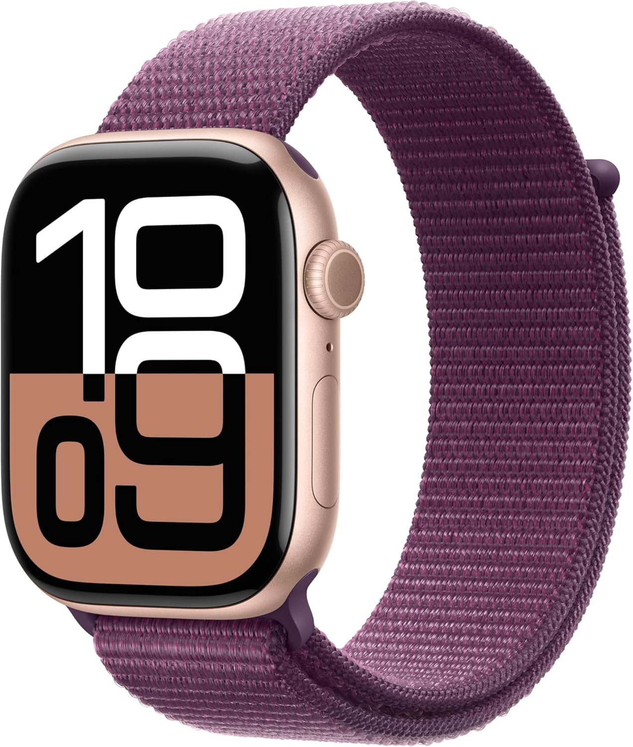 Apple Watch Series 10 [GPS 42mm case] Smartwatch with Rose Gold Aluminium Case with Light Blush Sport Band - S/M. Fitness Tracker, ECG App, Always-On Retina Display, Water Resistant
