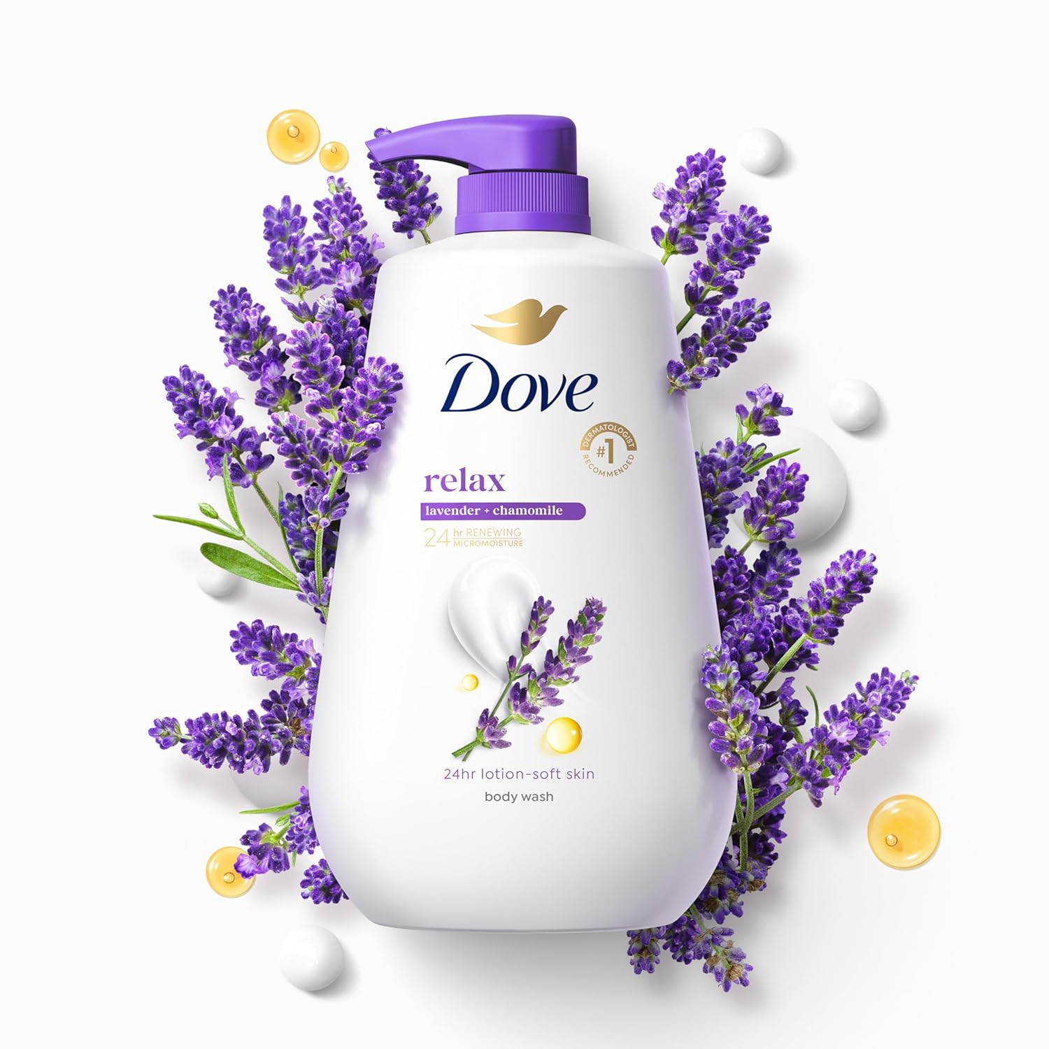 Dove Body Wash Deep Moisture for 24hr Lotion-Soft Skin Moisture Moisturizing Skin Cleanser with No Sulfates No Parabens 30.6 oz
