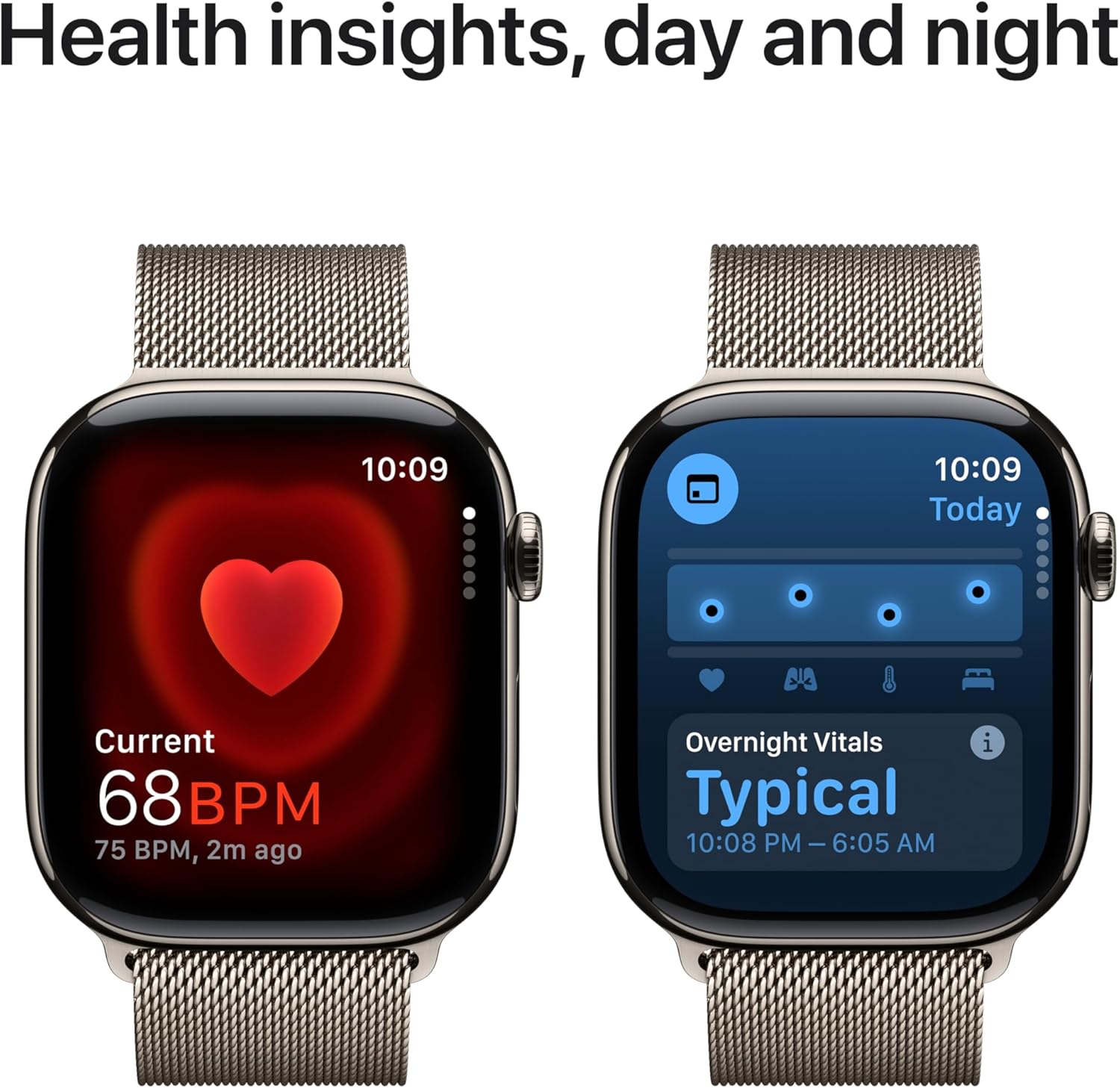 Apple Watch Series 10 [GPS 42mm case] Smartwatch with Rose Gold Aluminium Case with Light Blush Sport Band - S/M. Fitness Tracker, ECG App, Always-On Retina Display, Water Resistant