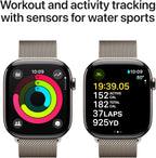 Apple Watch Series 10 [GPS 42mm case] Smartwatch with Rose Gold Aluminium Case with Light Blush Sport Band - S/M. Fitness Tracker, ECG App, Always-On Retina Display, Water Resistant