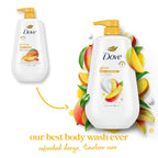 Dove Body Wash Deep Moisture for 24hr Lotion-Soft Skin Moisture Moisturizing Skin Cleanser with No Sulfates No Parabens 30.6 oz