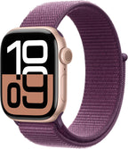 Apple Watch Series 10 [GPS 42mm case] Smartwatch with Rose Gold Aluminium Case with Light Blush Sport Band - S/M. Fitness Tracker, ECG App, Always-On Retina Display, Water Resistant