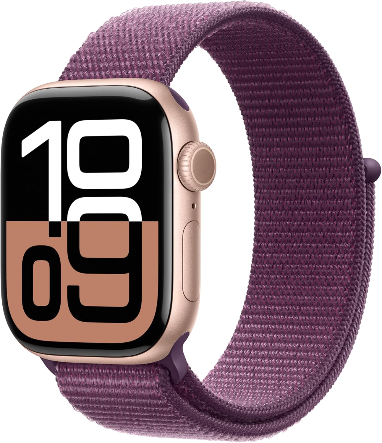 Apple Watch Series 10 [GPS 42mm case] Smartwatch with Rose Gold Aluminium Case with Light Blush Sport Band - S/M. Fitness Tracker, ECG App, Always-On Retina Display, Water Resistant